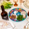 Traditional Passover seder table