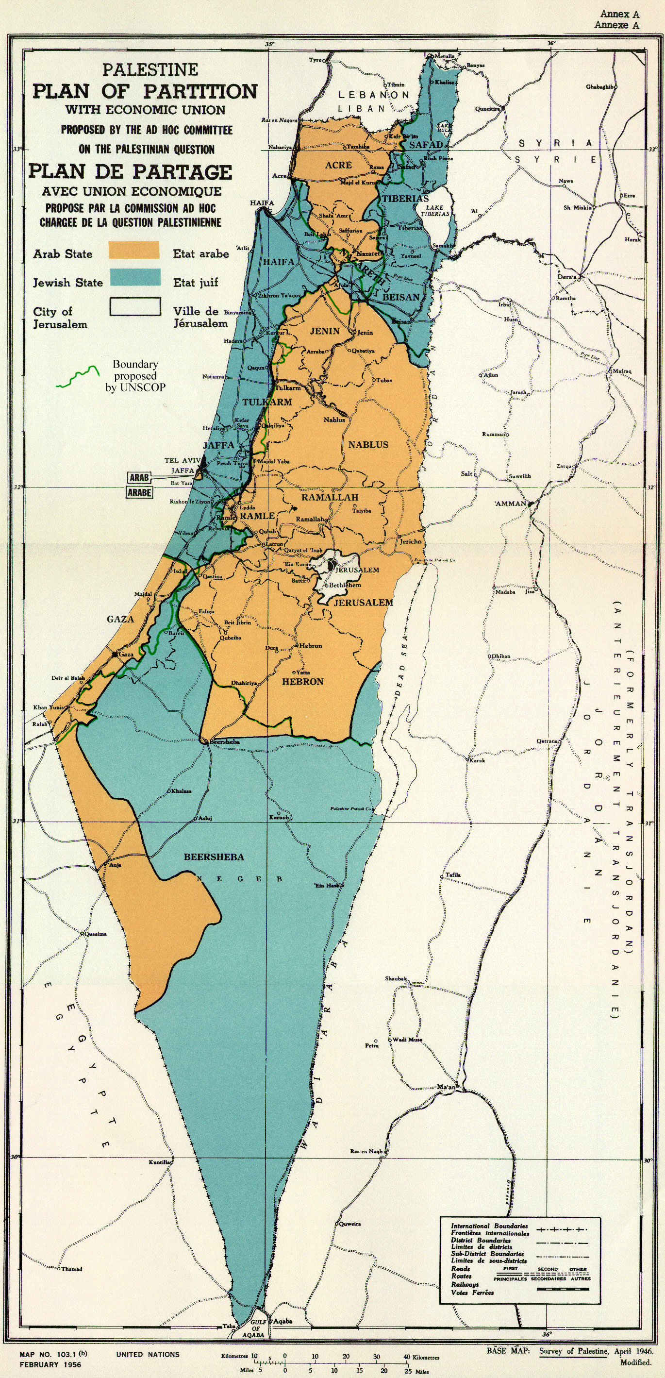 UN Palestine Partition Versions 1947 1 