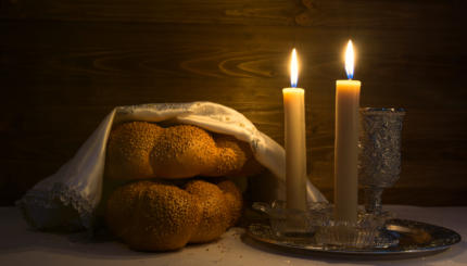 Wooden Candlesticks-Jewish Sabbath Lights-Fire and Light