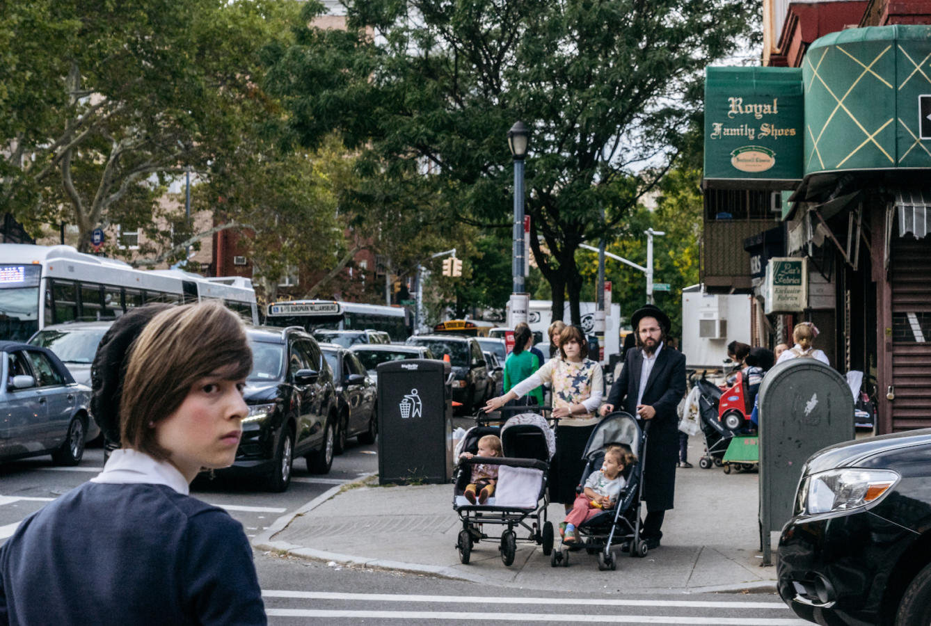 Jewish hassidic on the street.