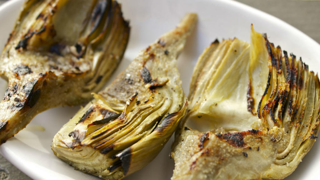 Grilled Artichokes The Nosher   Jewish Grilled Artichokes Main 1024x576 