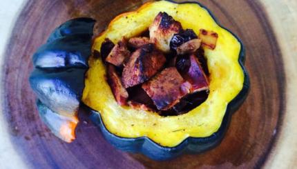 Challah stuffing stuffed acorn squash