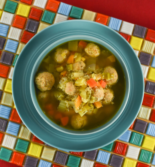 chicken soup with albondigas and leek and quinoa4