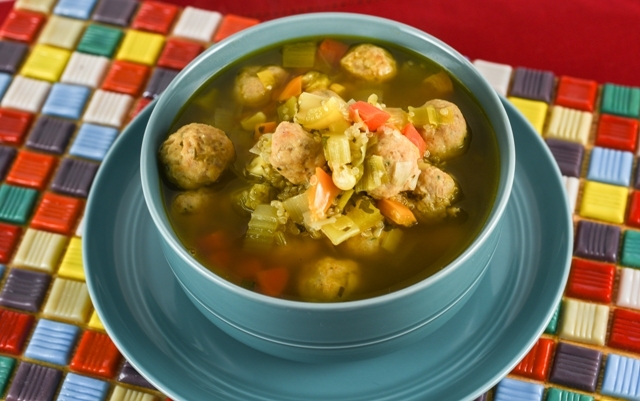 chicken soup with albongidas quinoa and leeks3