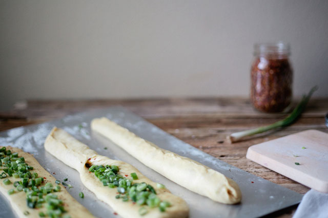 scallion-challah-dough