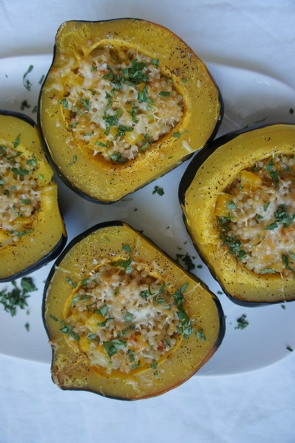 Israeli Couscous Stuffed Acorn Squash | The Nosher