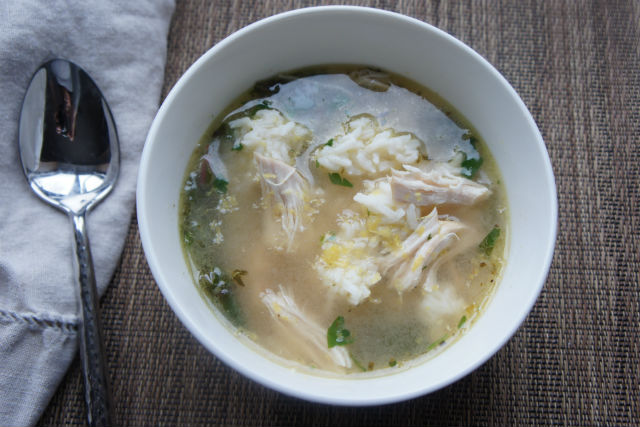 Greek Lemon Chicken Soup Recipe (Video) - A Spicy Perspective