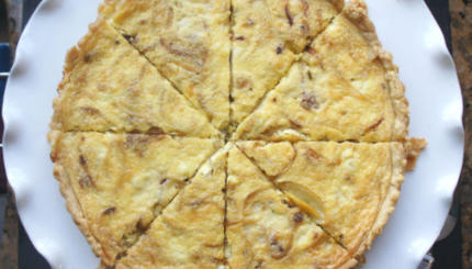 feta onion quiche