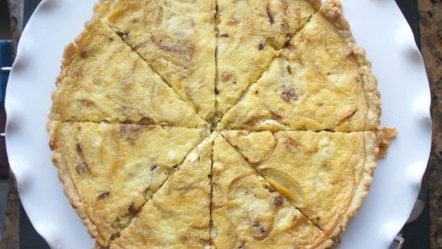 feta onion quiche