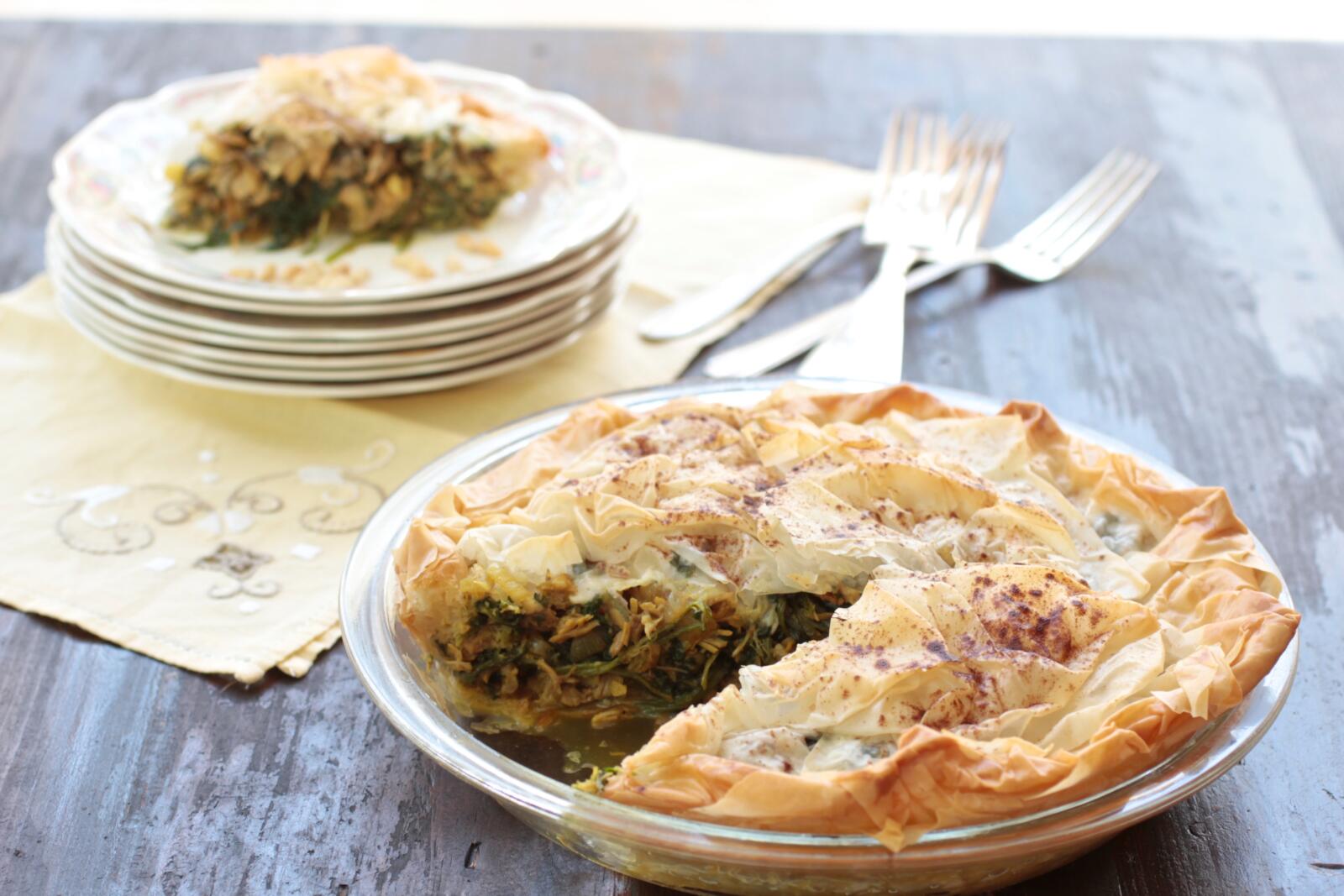 Moroccan Chicken and Spinach Phyllo Pie | The Nosher