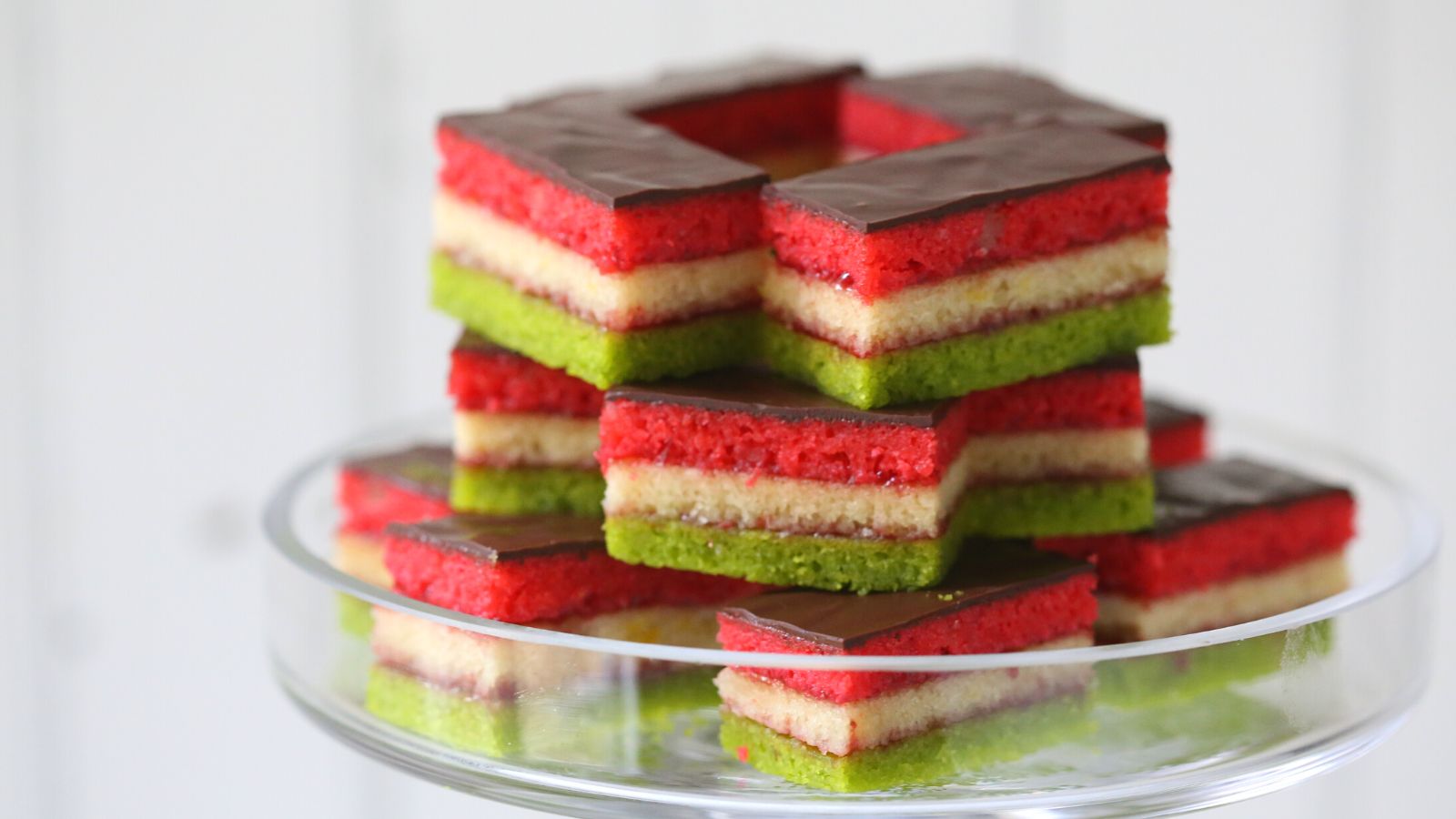 Sheet Pan Rainbow Cookie Cake