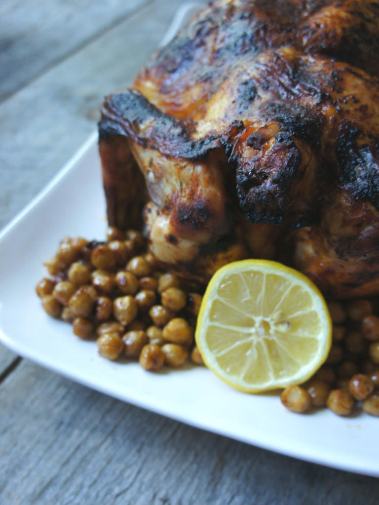 easy roast chicken recipe for Friday night shabbat dinner