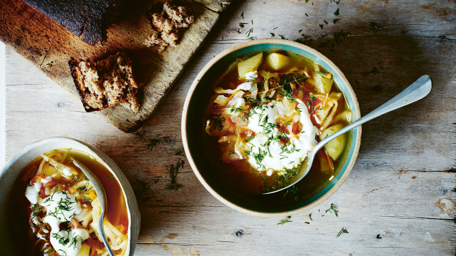 easy cabbage soup recipe Russian soup vegetarian 