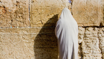 man at western wall