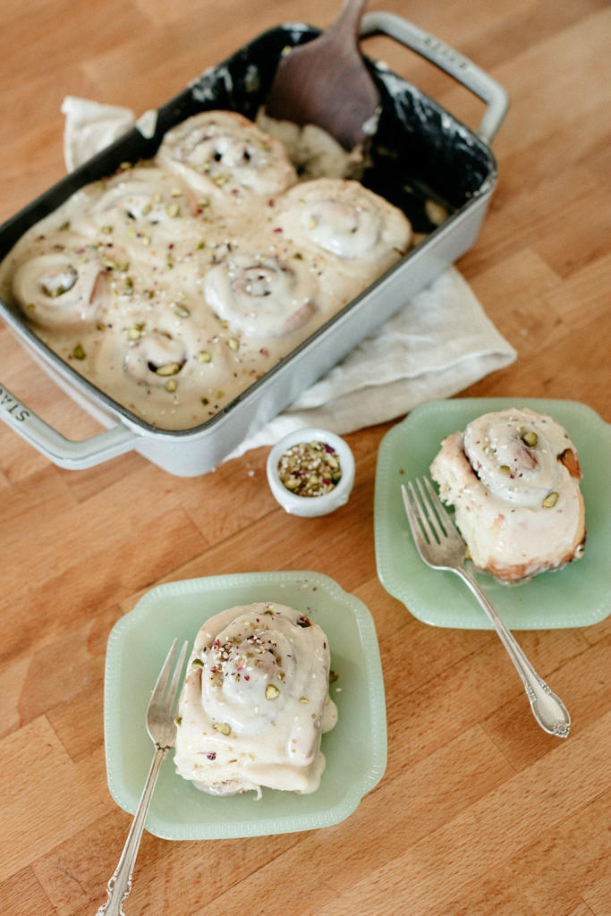Overnight Cinnamon Buns with Tahini Frosting Recipe | The Nosher