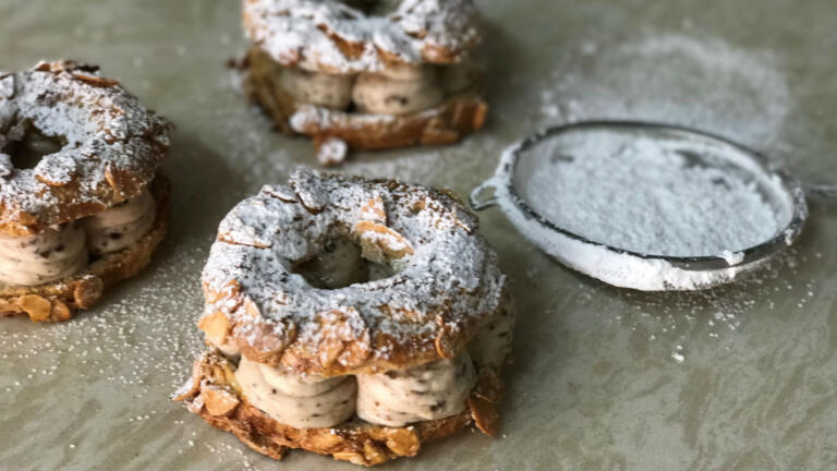 baking project Paris brest Rosh Hashanah dessert