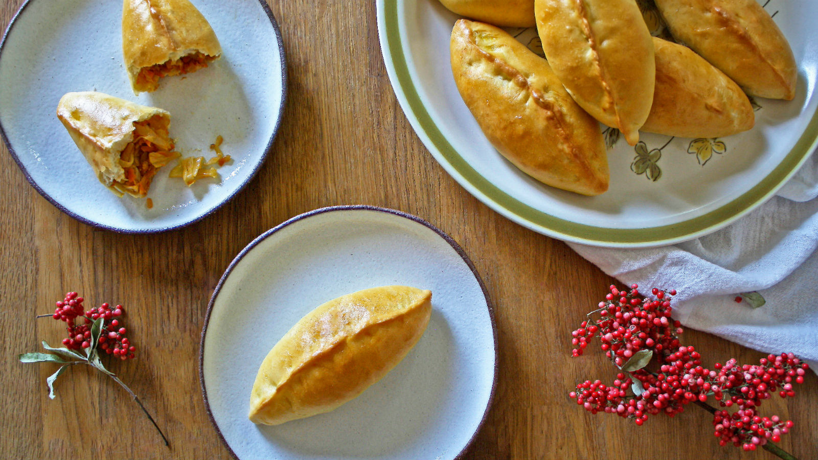 Russian hand pies piroshki recipe cabbage main 