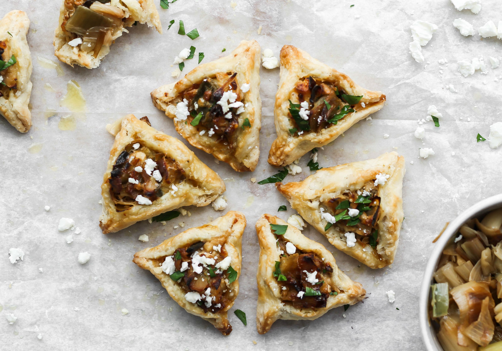 Savory Leek And Feta Hamantaschen Recipe | The Nosher