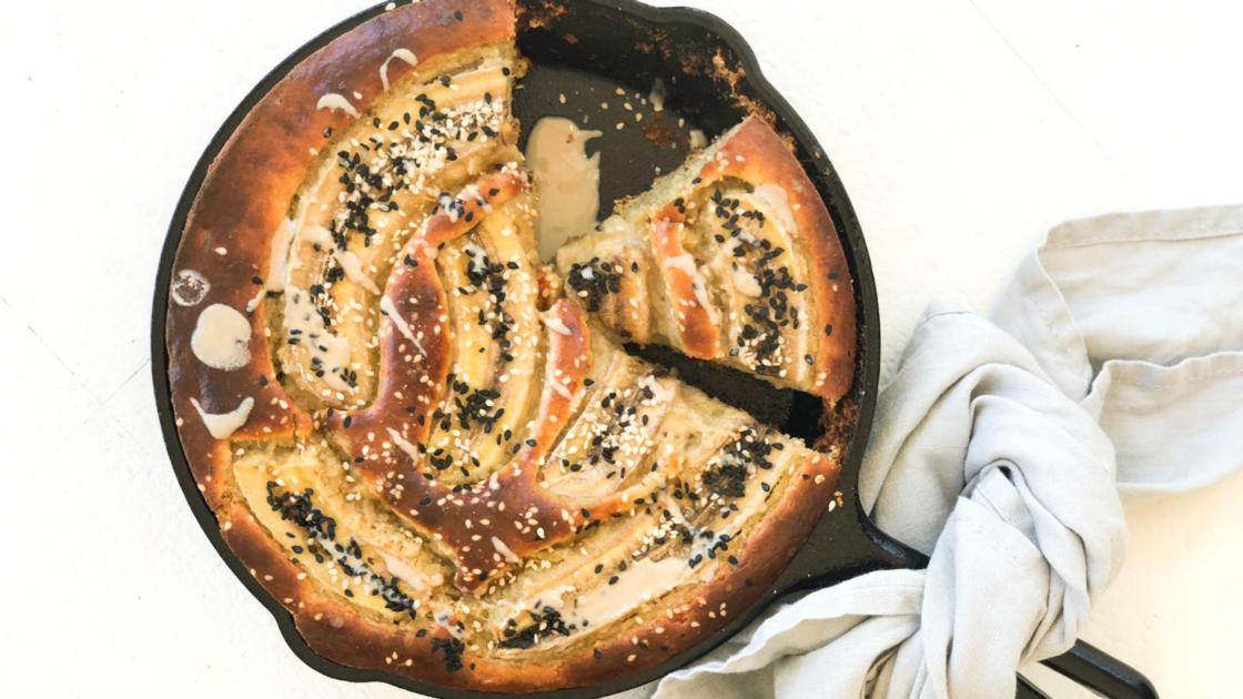 Skillet Tahini Banana Bread Recipe - My Jewish Learning