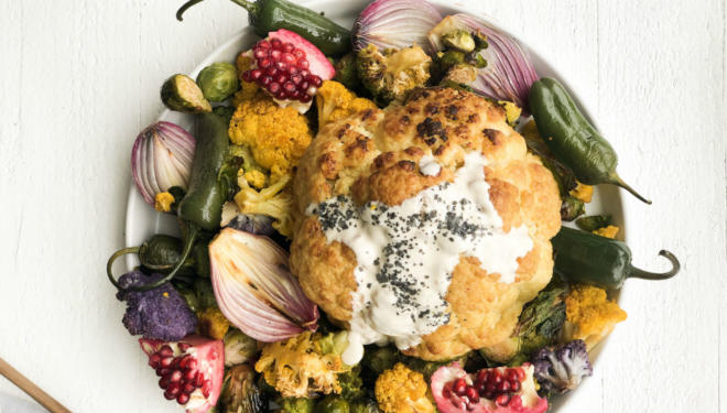 roasted cauliflower tahini recipe roast vegetables