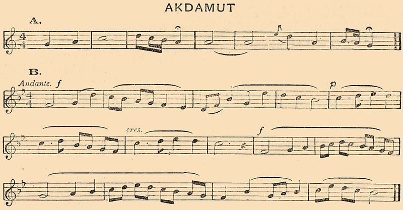 musical score for akdamut