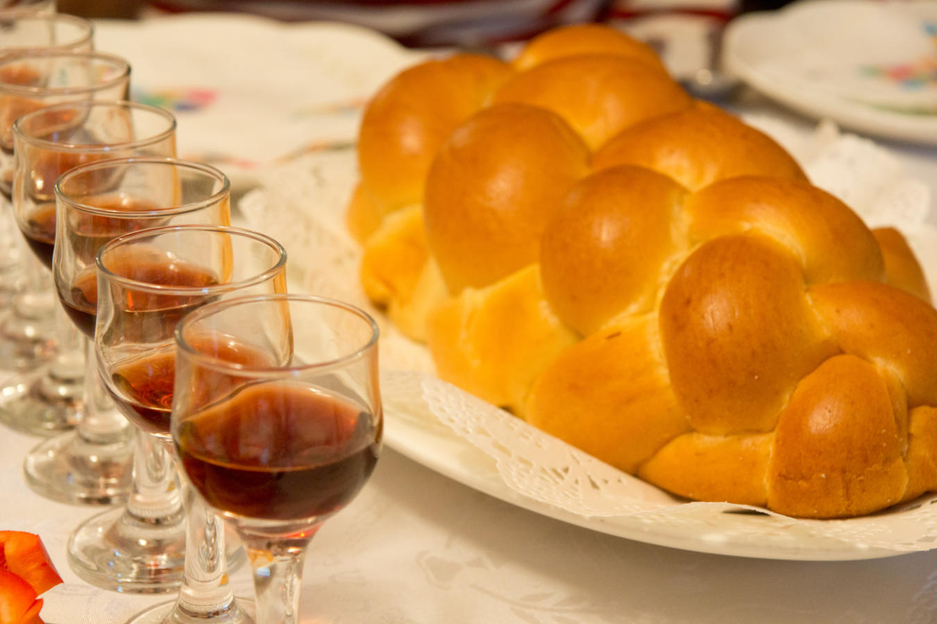 Shabbat table.