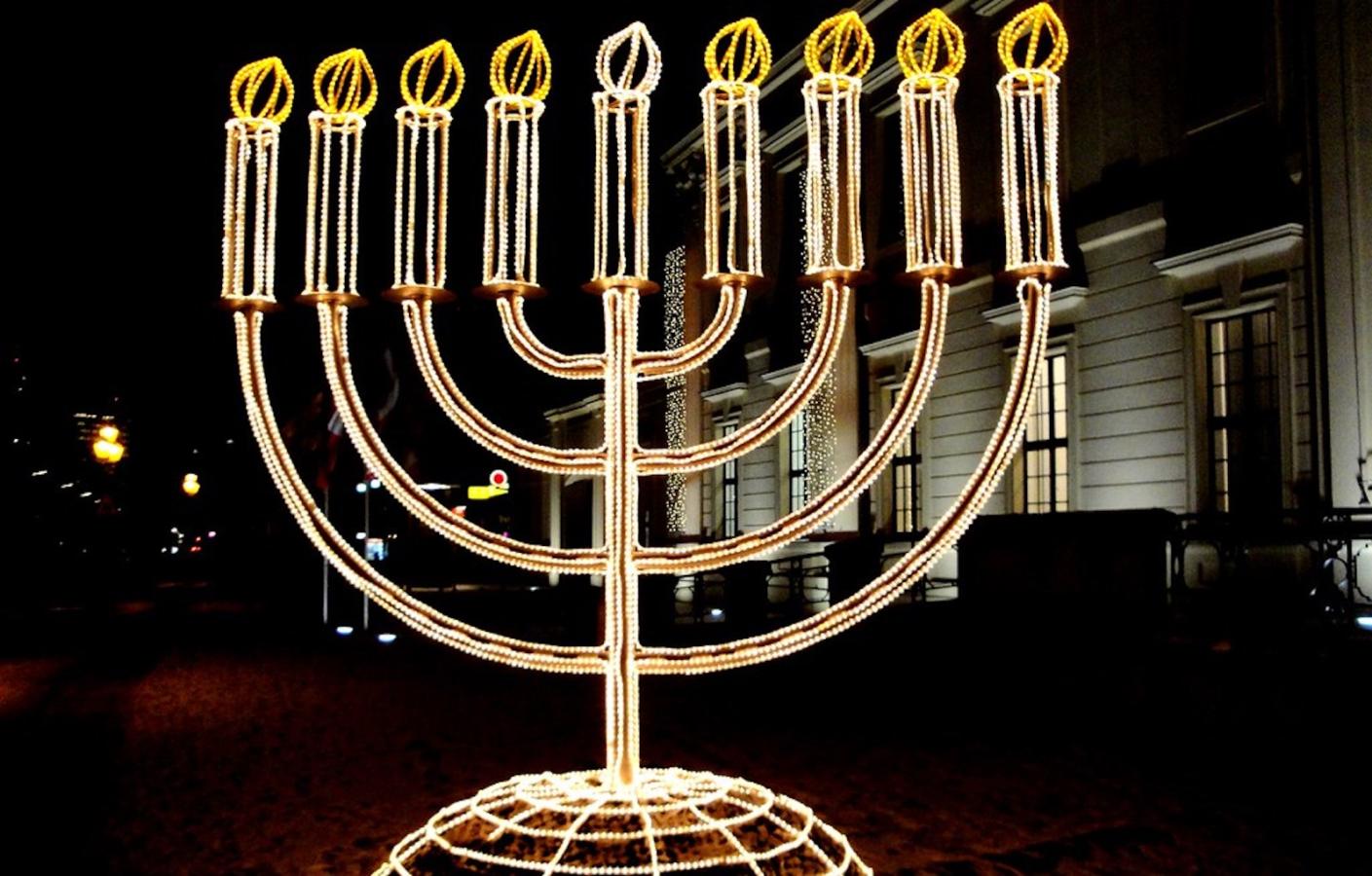 menorah outside