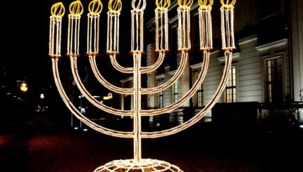 menorah outside