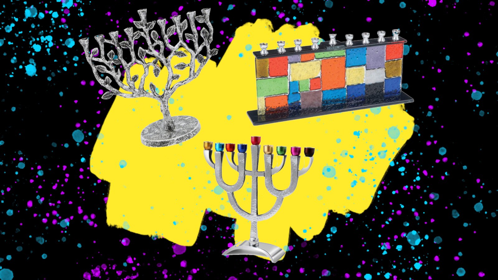 Hanukkah menorahs