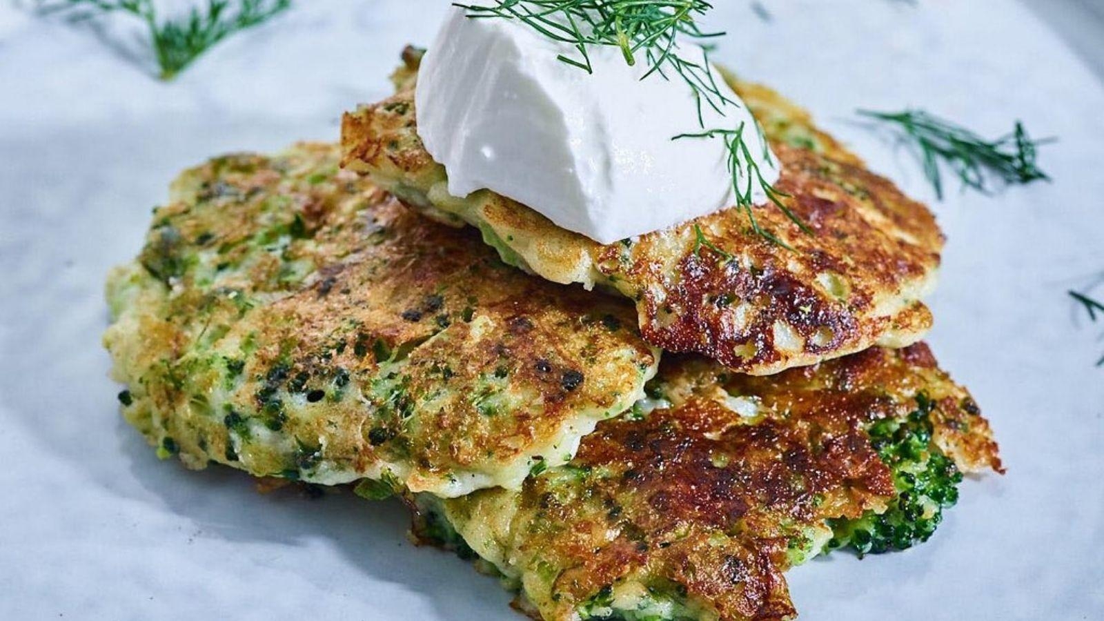 broccoli cheese pancakes