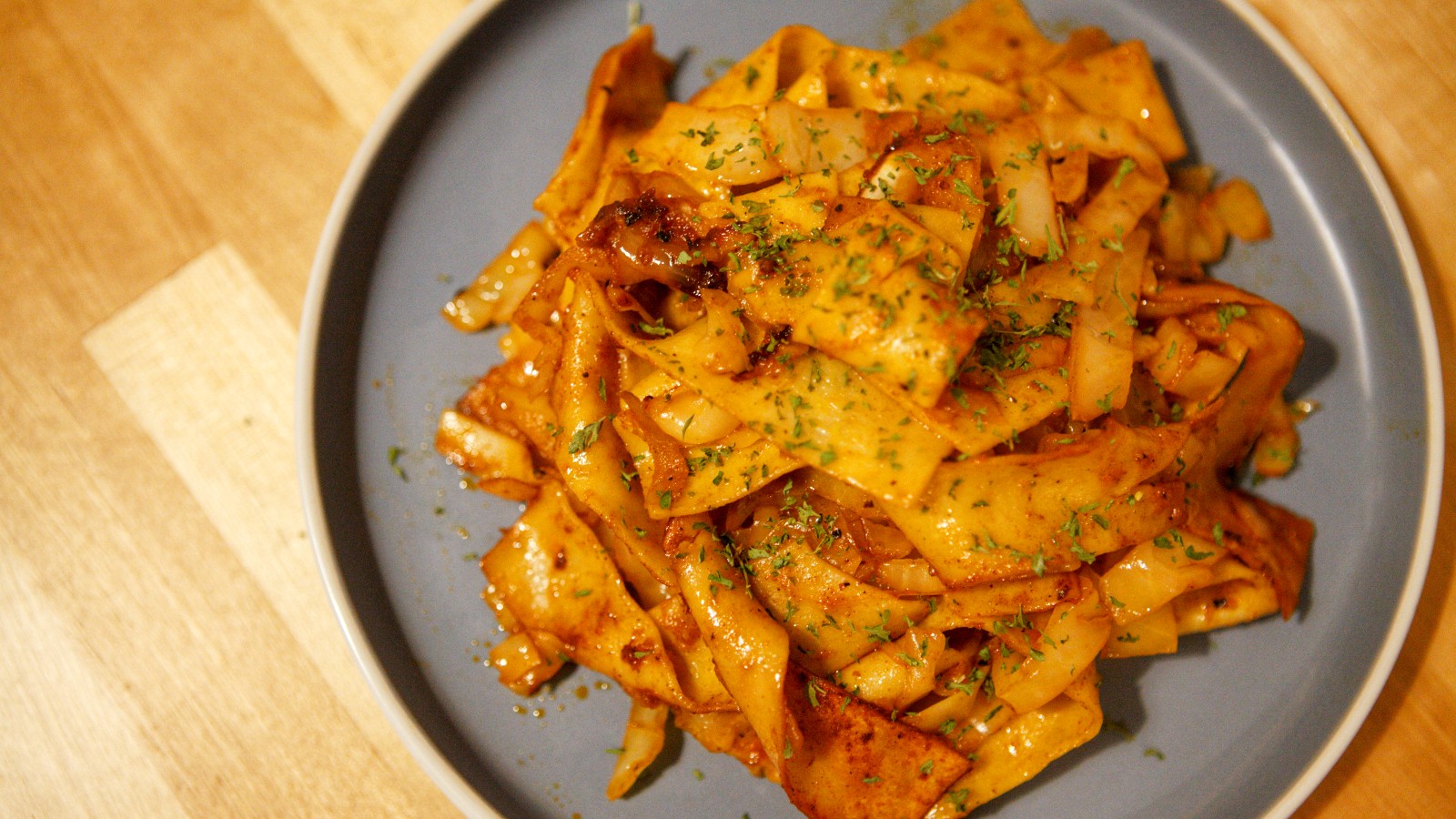 fried cabbage and noodles