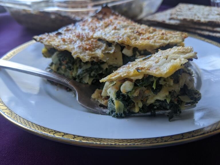 matzah spinach pie