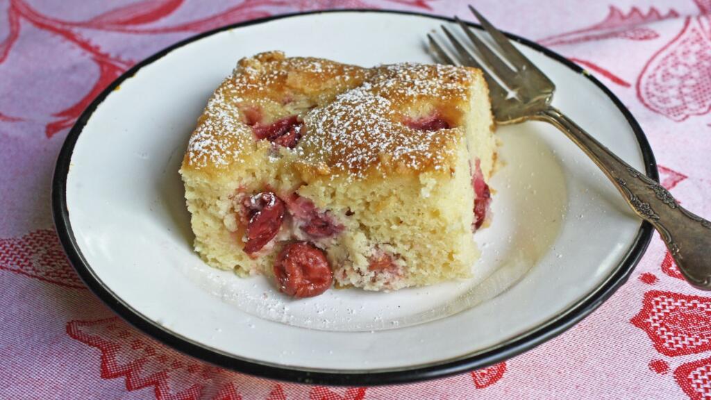 One-Bowl Sour Cherry Cake Recipe | The Nosher