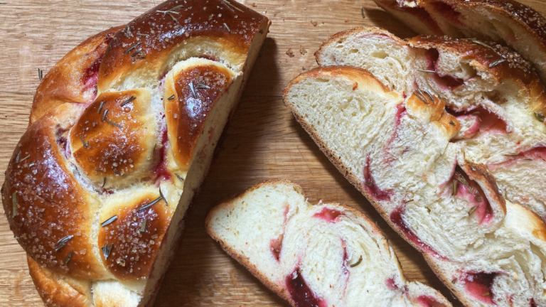 Plum and Rosemary Challah