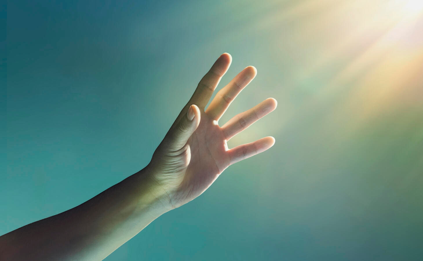 hand, reaching, glowing, light, glow, finger, fingers, blue, yellow, studio, studio background