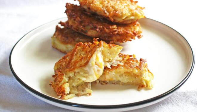 cheese filled latkes recipe Hanukkah jewish