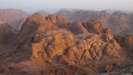 View from Mt. Sinai after sunrise.