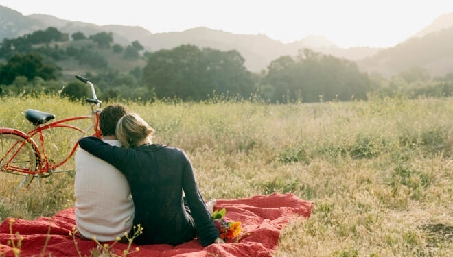 Couple on Picnic Blanket