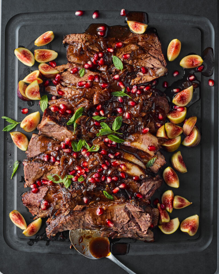 pomegranate brisket Rosh Hashanah recipe