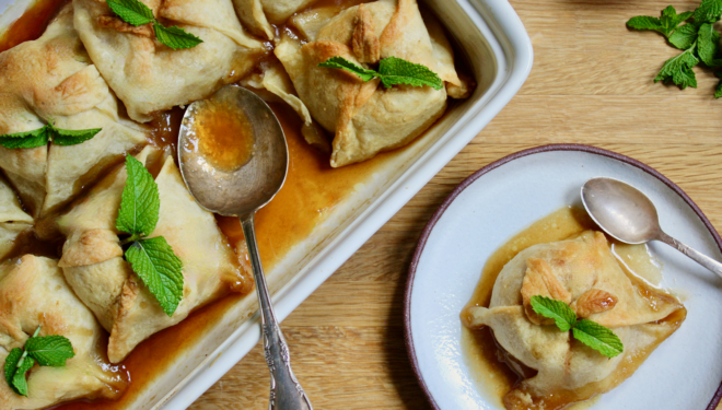 Rosh Hashanah apple dessert apple dumplings