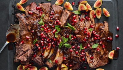 pomegranate brisket recipe rosh Hashanah recipe shabbat recipe