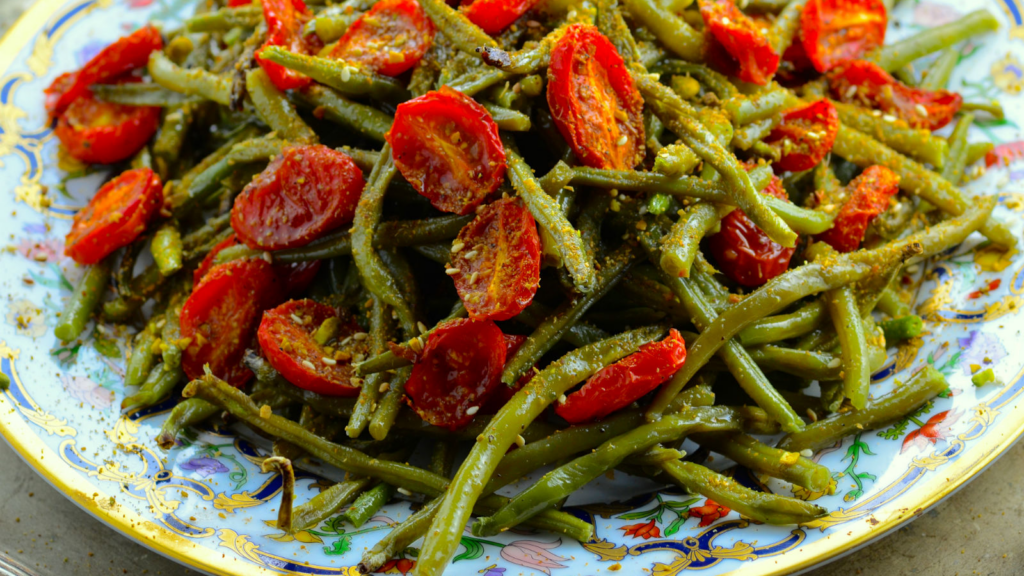 green-beans-with-tomatoes-and-dukkah-recipe-the-nosher