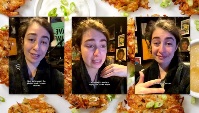 Laura high TikTok jewish latkes