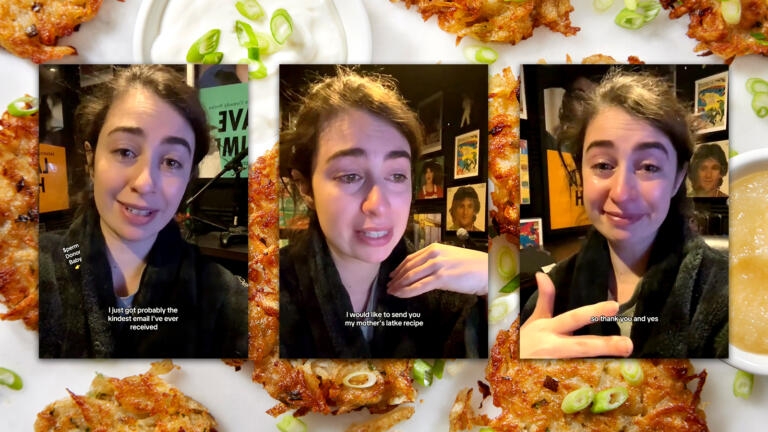 Laura high TikTok jewish latkes