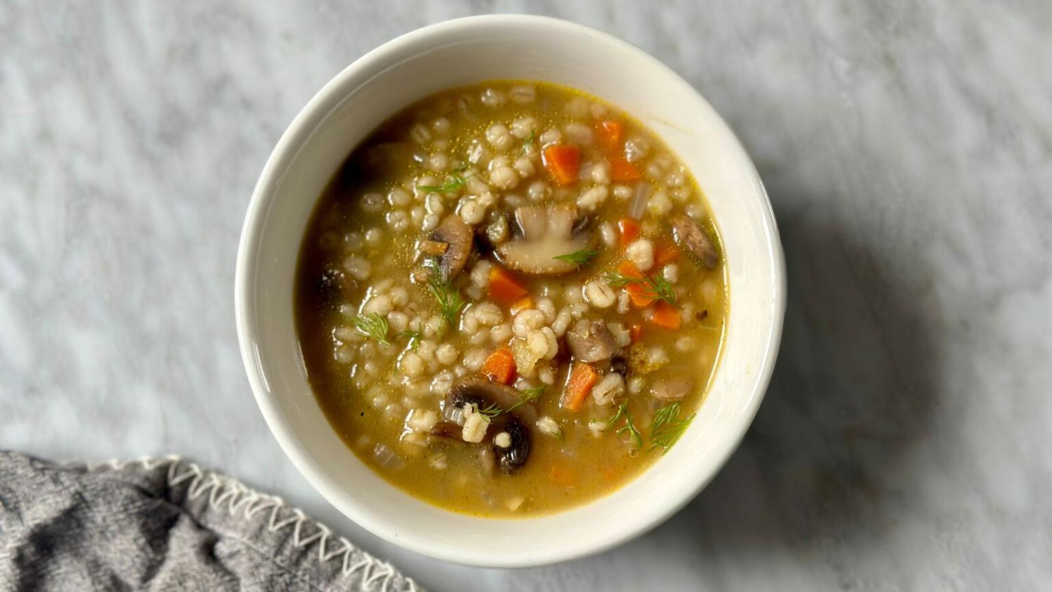 Vegetarian Mushroom Barley Soup Recipe The Nosher