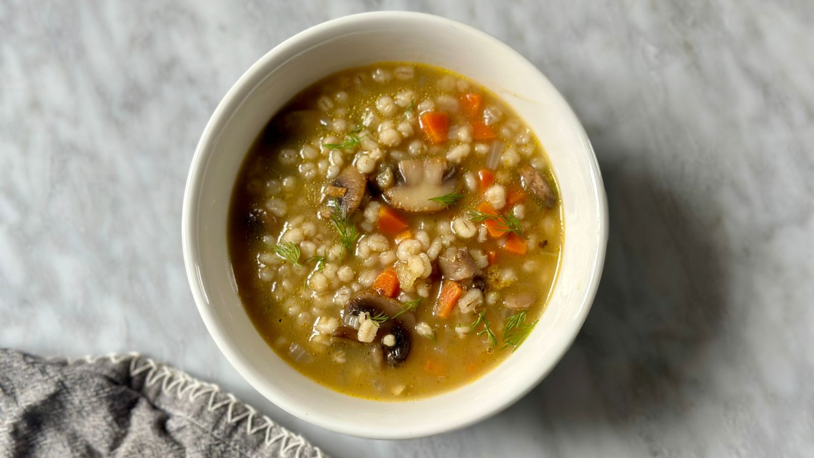 Vegetarian Mushroom Barley Soup Recipe | The Nosher