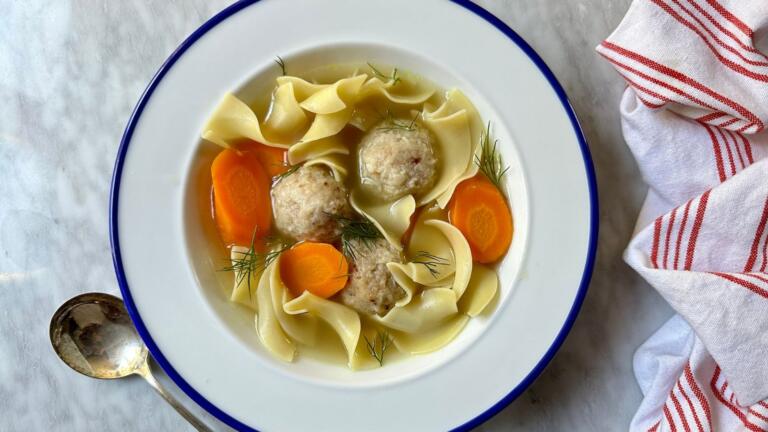 vegan matzah ball soup