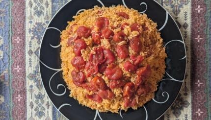 easy tomato rice dish dinner recipe