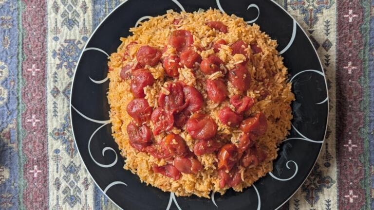 easy tomato rice dish dinner recipe