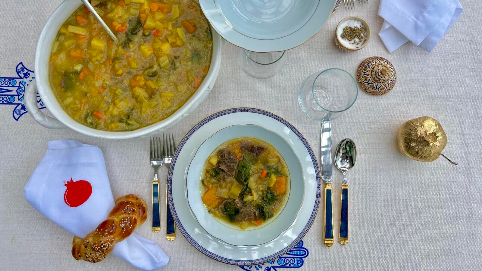 Rosh Hashanah soup sephardi seder simanim